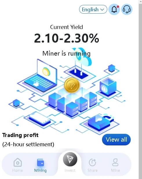 Tron CFD Review - Screenshot from Google Play Store showing TronCFD's ROI - 2.10-2.30%