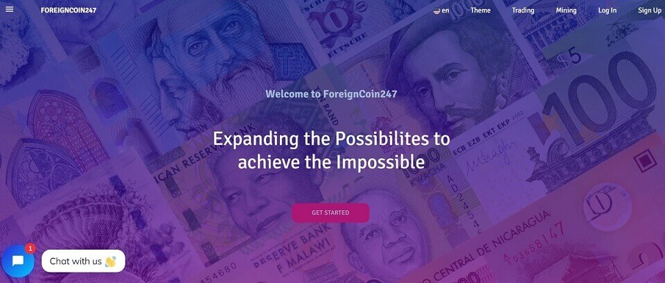 ForeignCoin247 Review - Screenshot of Homepage