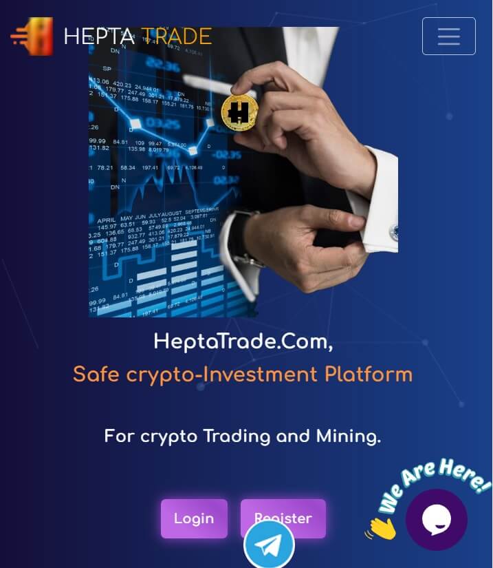 HeptaTrade Review - Screenshot of Homepage