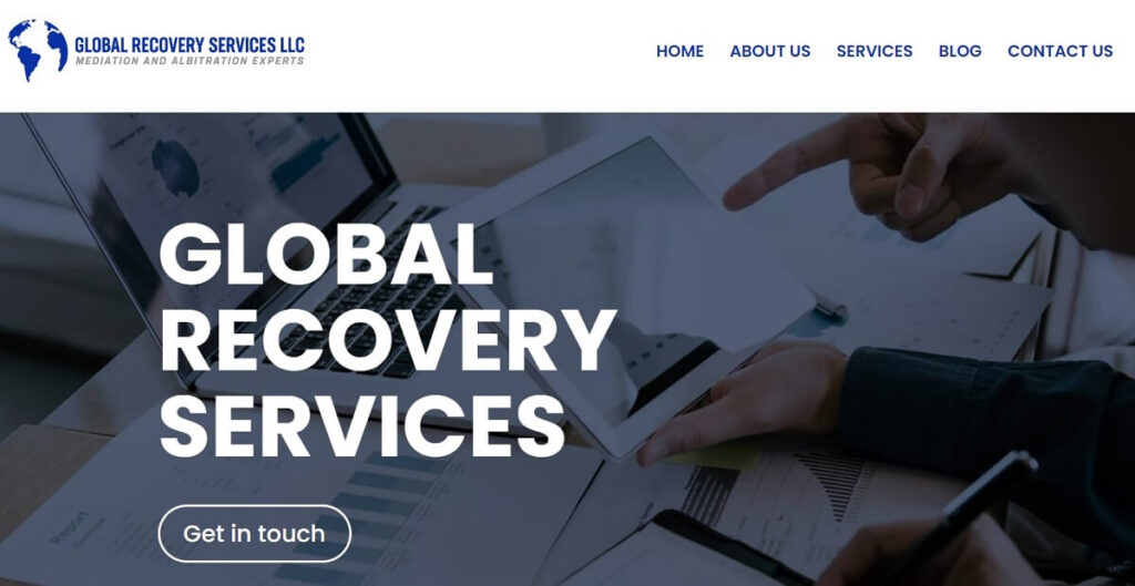 Global Recovery Services - Screenshot of globalrecoveryservices.org