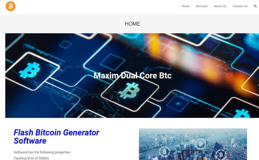 MaximDualCoreBTC Review - Screenshot of maximdualcorebtc.com