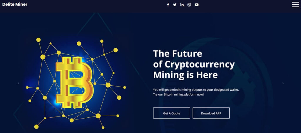 Delite Miner Live Review - screenshot of deliteminer.live