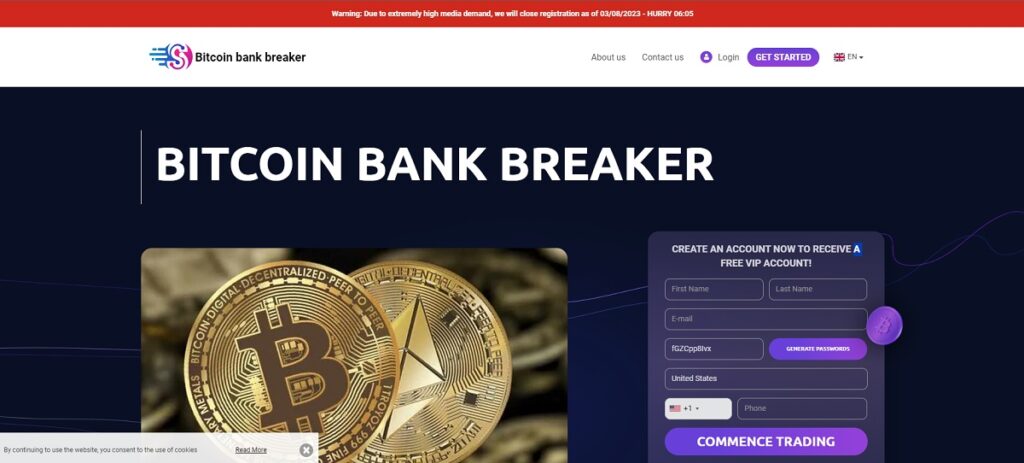 The Bitcoin Bank Breaker Review - Screenshot of The-BitcoinBankBreaker.com