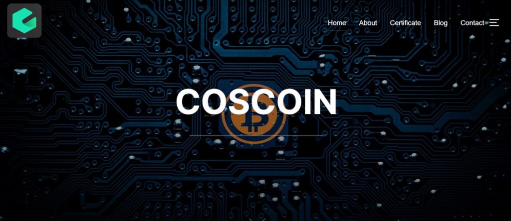 COSCOIN Review - Screenshot of coscoins.com