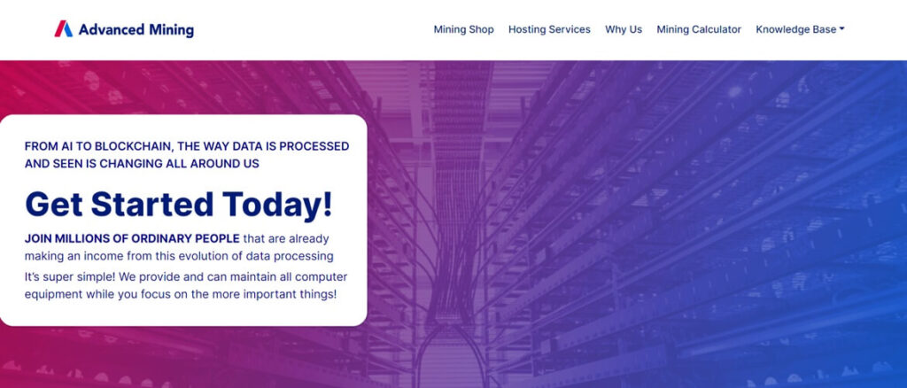 Advanced Mining Review (previously VBit Mining Technologies) - Screenshot of advancedmining.io